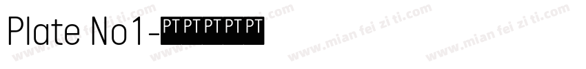 Plate No1字体转换